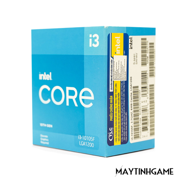 Bộ vi xử lý CPU Intel Core i3-10105F thích hợp cho bộ máy thuần gaming tầm trung